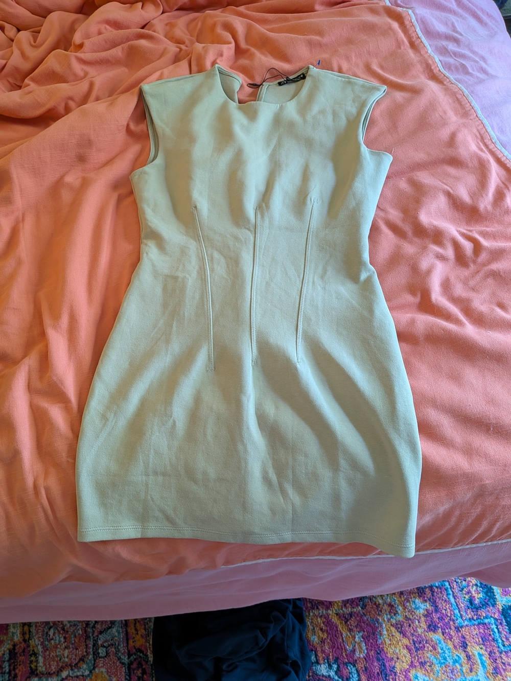 Classic Sleeveless Tan Bodycon Dress - Unbranded Sheath Dress